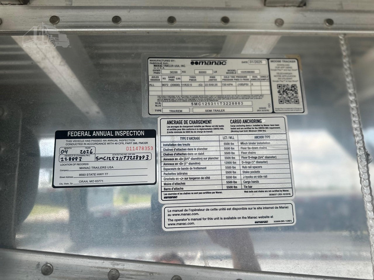 2026 MANAC 53 ft x 102 in Aluminum