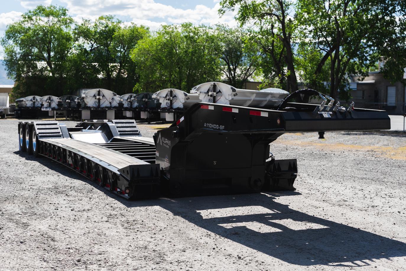 10' Wide 55 Alpha Ton Lowboy Trailer