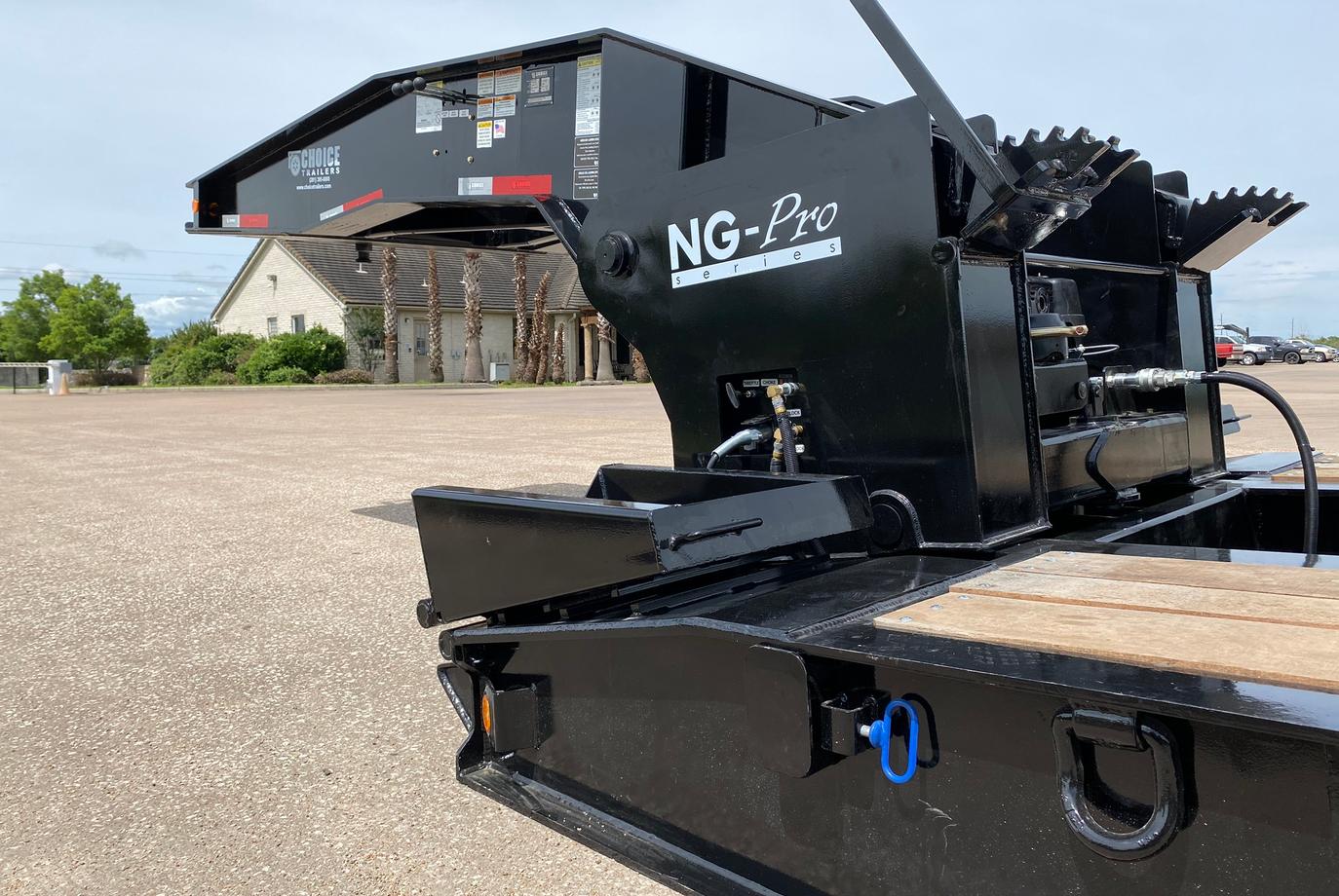 55 Ton Choice Lowboy Trailer w/ Hydraulic Flip Axle